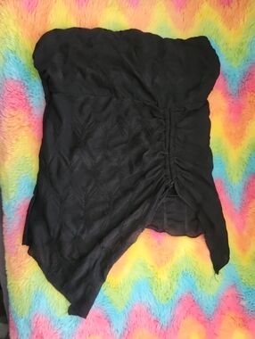 Silence + Noise Textured Black Tube Top